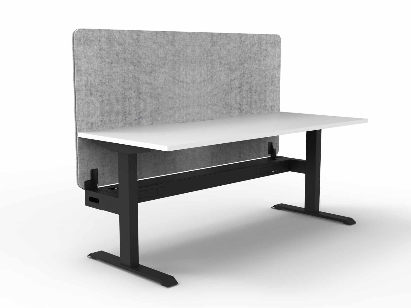 Boost Static Single Sided Workstation with Cable Tray and Eco Screen